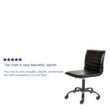 Flash Furniture Alan Black Vinyl/Black Frame Contemporary Adjustable Height Swivel Vinyl Desk Chair