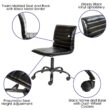 Flash Furniture Alan Black Vinyl/Black Frame Contemporary Adjustable Height Swivel Vinyl Desk Chair