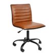 Flash Furniture Alan Brown Vinyl/Black Frame Contemporary Adjustable Height Swivel Vinyl Desk Chair
