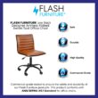 Flash Furniture Alan Brown Vinyl/Black Frame Contemporary Adjustable Height Swivel Vinyl Desk Chair