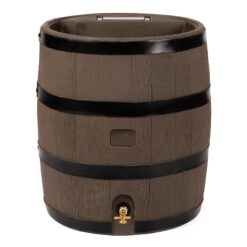 RTS Home Accents 35-Gallon Brown Plastic Rain Barrel Spigot