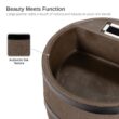RTS Home Accents 35-Gallon Brown Plastic Rain Barrel Spigot