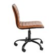 Flash Furniture Alan Brown Vinyl/Black Frame Contemporary Adjustable Height Swivel Vinyl Desk Chair