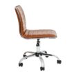 Flash Furniture Alan Brown Vinyl/Chrome Frame Contemporary Adjustable Height Swivel Vinyl Desk Chair