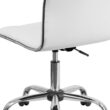 Flash Furniture Alan White Vinyl/Chrome Frame Contemporary Adjustable Height Swivel Vinyl Task Chair