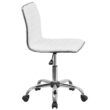 Flash Furniture Alan White Vinyl/Chrome Frame Contemporary Adjustable Height Swivel Vinyl Task Chair