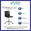 Flash Furniture Alan Black Vinyl/Chrome Frame Contemporary Adjustable Height Swivel Vinyl Task Chair