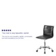 Flash Furniture Alan Black Vinyl/Chrome Frame Contemporary Adjustable Height Swivel Vinyl Task Chair