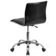 Flash Furniture Alan Black Vinyl/Chrome Frame Contemporary Adjustable Height Swivel Vinyl Task Chair
