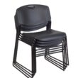 Regency Zeng Stacking Black Contemporary Ergonomic Plastic Desk Chair