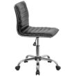 Flash Furniture Alan Black Vinyl/Chrome Frame Contemporary Adjustable Height Swivel Vinyl Task Chair