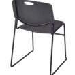 Regency Zeng Stacking Black Contemporary Ergonomic Plastic Desk Chair