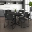 Regency Zeng Stacking Black Contemporary Ergonomic Plastic Desk Chair