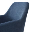 Maison Boucle Set of 2 Blue Counter Stools Counter Height Linen Upholstered with Back and Armrest for Kitchen