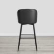 Circle 55 Black 30-in H Bar height Upholstered Swivel Metal Bar Stool 2 -Pack