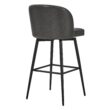 Circle 55 Gray 30-in H Bar height Upholstered Swivel Metal Bar Stool 2 -Pack