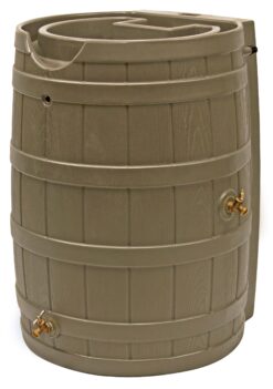 Good Ideas 65-Gallon Brown Plastic Rain Barrel Spigot
