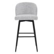 Circle 55 White (Multi-Colored) 30-in H Bar height Upholstered Swivel Metal Bar Stool 2 -Pack
