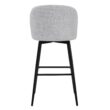 Circle 55 White (Multi-Colored) 30-in H Bar height Upholstered Swivel Metal Bar Stool 2 -Pack