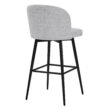 Circle 55 White (Multi-Colored) 30-in H Bar height Upholstered Swivel Metal Bar Stool 2 -Pack