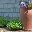 Good Ideas 50-Gallon Orange Plastic Rain Barrel Spigot