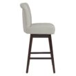 Circle 55 Creamy Gray 30-in H Bar height Upholstered Swivel Wood Bar Stool 2 -Pack