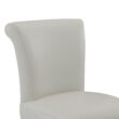 Circle 55 Creamy Gray 30-in H Bar height Upholstered Swivel Wood Bar Stool 2 -Pack
