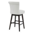 Circle 55 Pure White 30-in H Bar height Upholstered Swivel Wood Bar Stool 2 -Pack