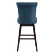 Circle 55 Majolica blue 30-in H Bar height Upholstered Swivel Wood Bar Stool 2 -Pack