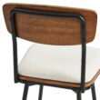 Circle 55 Cream White 27-in H Counter height Upholstered Swivel Metal Bar Stool 3 -Pack