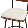 Circle 55 Cream White 27-in H Counter height Upholstered Swivel Metal Bar Stool 3 -Pack