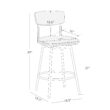 Circle 55 Cream White 27-in H Counter height Upholstered Swivel Metal Bar Stool 3 -Pack