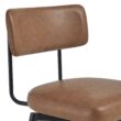 Circle 55 Saddle Brown 27.4-in H Counter height Upholstered Swivel Metal Bar Stool 2 -Pack