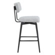 Circle 55 White (Multi-Colored) 27.4-in H Counter height Upholstered Swivel Metal Bar Stool 2 -Pack