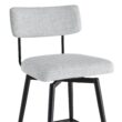 Circle 55 White (Multi-Colored) 27.4-in H Counter height Upholstered Swivel Metal Bar Stool 2 -Pack