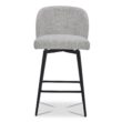 Circle 55 White (Multi-Colored) 27-in H Counter height Upholstered Swivel Metal Bar Stool 2 -Pack