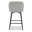 Circle 55 White (Multi-Colored) 27-in H Counter height Upholstered Swivel Metal Bar Stool 2 -Pack