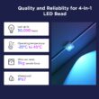 Govee 100-ft Plug-in White Indoor/Outdoor String Light with Color changing -Light LED Mini Bulbs Bluetooth Compatibility Wi-Fi Compatibility