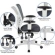 Flash Furniture Nicholas Dark Gray Mesh/White Frame Contemporary Adjustable Height Mesh Executive Chair