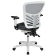 Flash Furniture Nicholas Dark Gray Mesh/White Frame Contemporary Adjustable Height Mesh Executive Chair