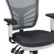 Flash Furniture Nicholas Dark Gray Mesh/White Frame Contemporary Adjustable Height Mesh Executive Chair