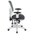 Flash Furniture Nicholas Dark Gray Mesh/White Frame Contemporary Adjustable Height Mesh Executive Chair