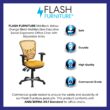 Flash Furniture Nicholas Yellow-orange/black Frame Contemporary Adjustable Height Swivel Mesh Executive Chair