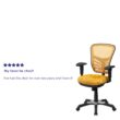 Flash Furniture Nicholas Yellow-orange/black Frame Contemporary Adjustable Height Swivel Mesh Executive Chair