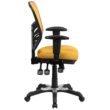 Flash Furniture Nicholas Yellow-orange/black Frame Contemporary Adjustable Height Swivel Mesh Executive Chair