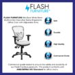 Flash Furniture Nicholas White/Black Frame Contemporary Adjustable Height Swivel Mesh Executive Chair
