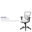 Flash Furniture Nicholas White/Black Frame Contemporary Adjustable Height Swivel Mesh Executive Chair