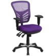 Flash Furniture Nicholas Purple/Black Frame Contemporary Adjustable Height Swivel Mesh Executive Chair