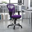 Flash Furniture Nicholas Purple/Black Frame Contemporary Adjustable Height Swivel Mesh Executive Chair