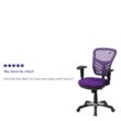 Flash Furniture Nicholas Purple/Black Frame Contemporary Adjustable Height Swivel Mesh Executive Chair